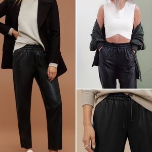 Wilfred SOFT faux leather drawstring jogger pants